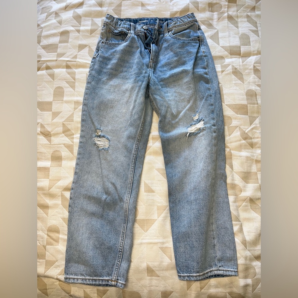 Distressed Light Blue Jeans